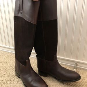 Brown Leather Tall Boots